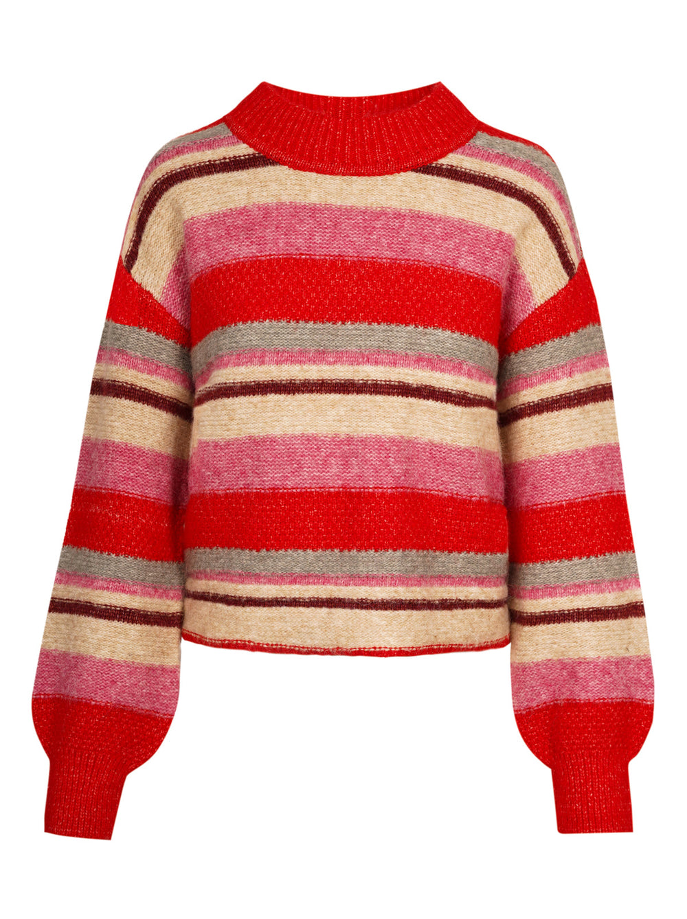 Portia Sweater - Goji Berry Stripe