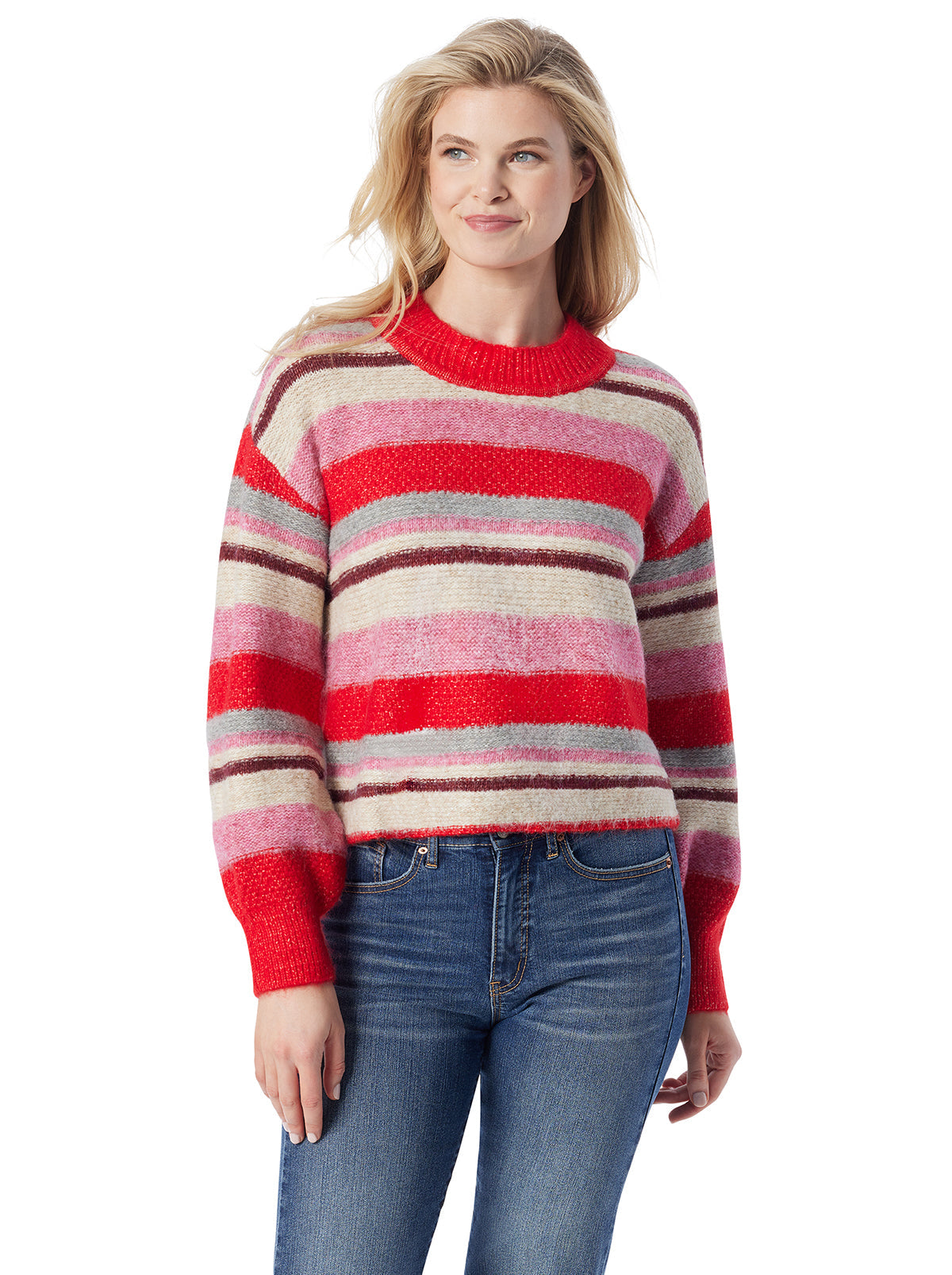 Portia Sweater - Goji Berry Stripe