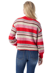 Portia Sweater - Goji Berry Stripe