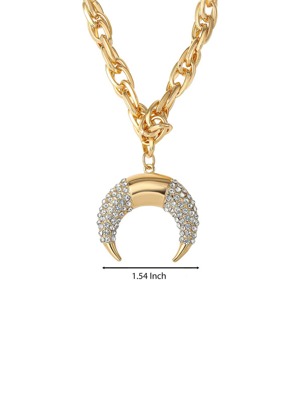 Pave Horn Necklace