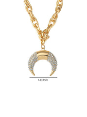 Pave Horn Necklace