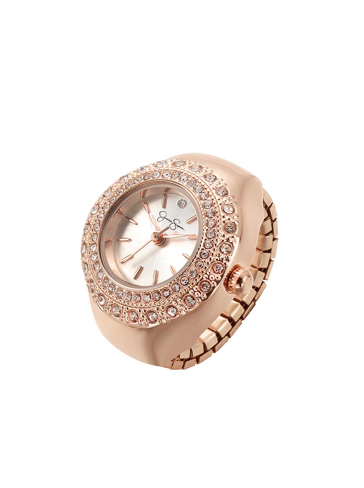 Crystal Ring Watch - Rose Gold