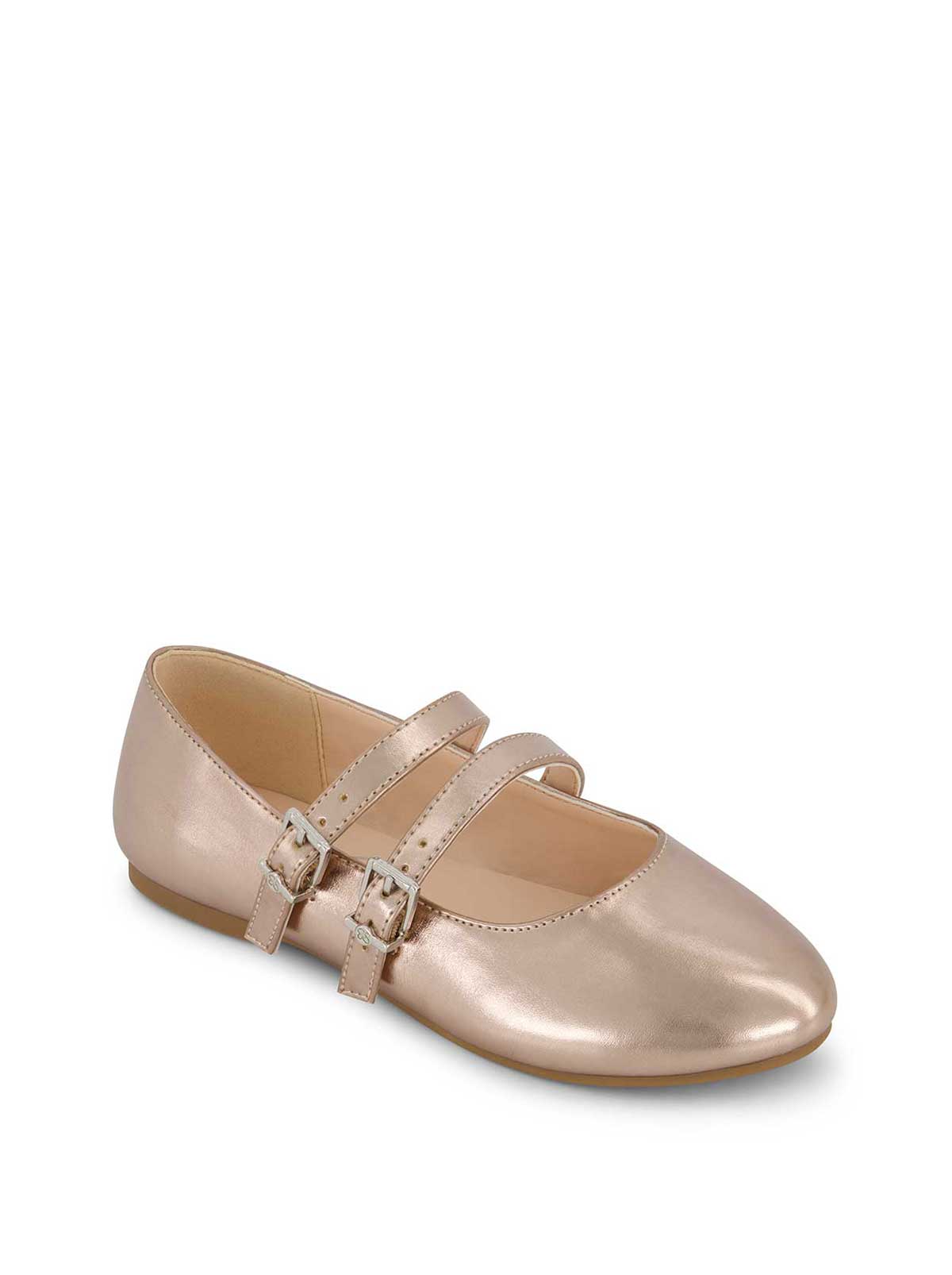 Little Girls' Amy Double Strap Ballet Flat - Champagne