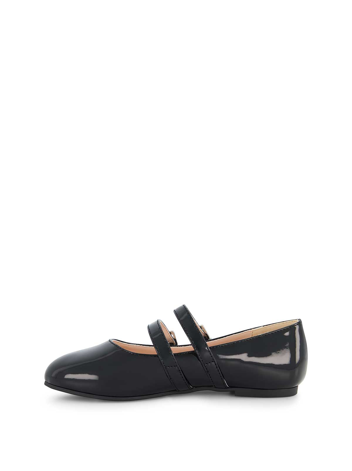 Little Girls' Amy Double Strap Ballet Flat - Black