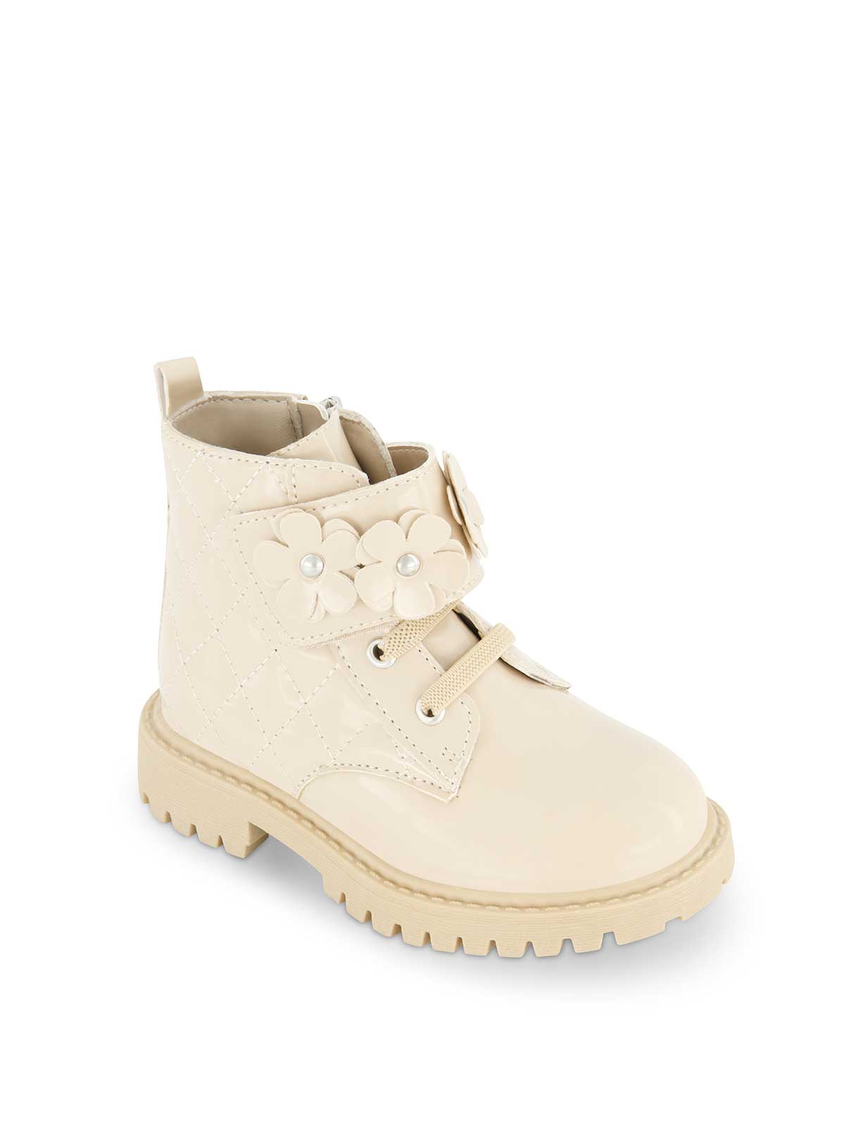 Toddler Daria Flower Moto Boot - Sand