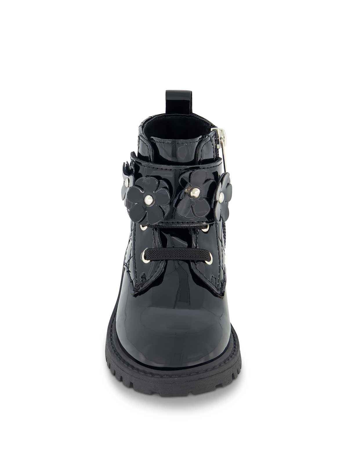Toddler Daria Flower Moto Boot - Black