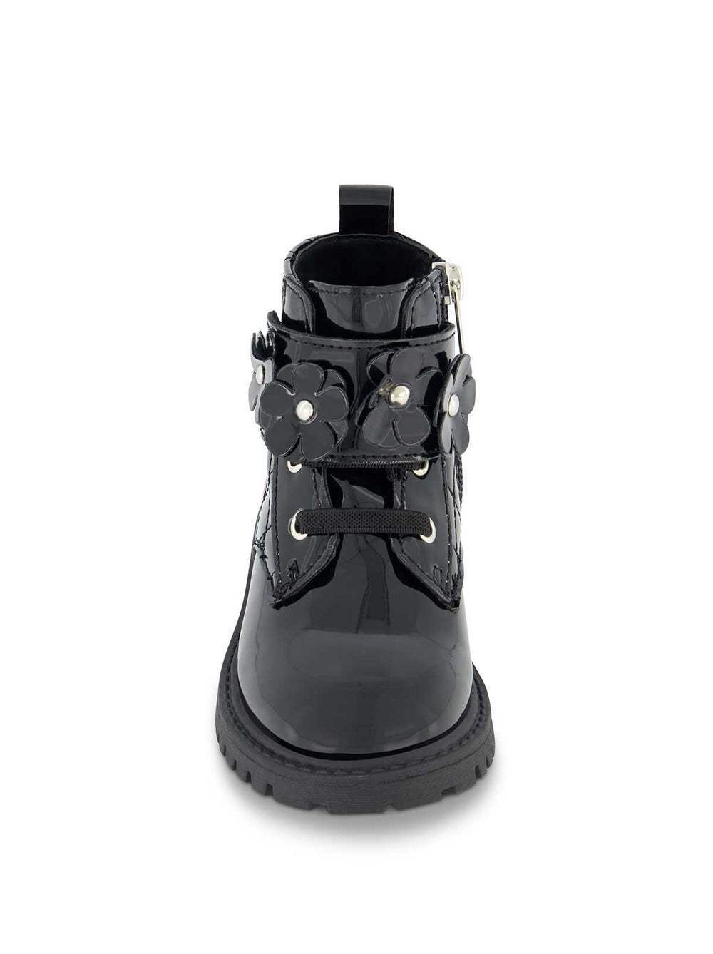Toddler Daria Flower Moto Boot - Black