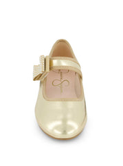 Little Girls' Amy Crystal Bow Ballet Flat - Gold