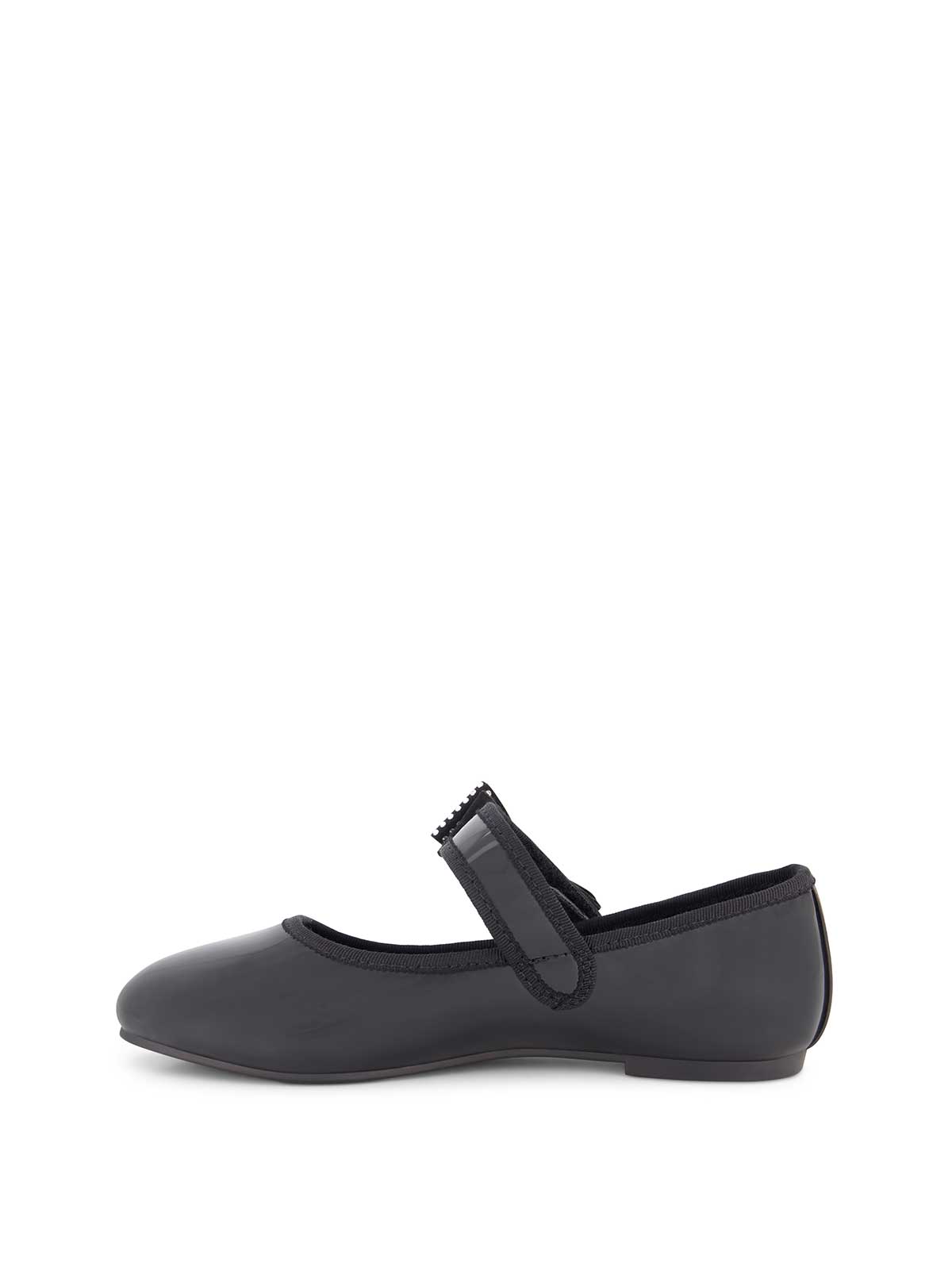 Little Girls' Amy Crystal Bow Ballet Flat - Black