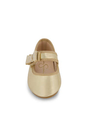 Toddler Amy Crystal Bow Ballet Flat - Gold