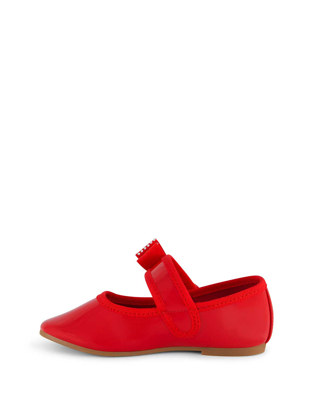 Toddler Amy Crystal Bow Ballet Flat - Red