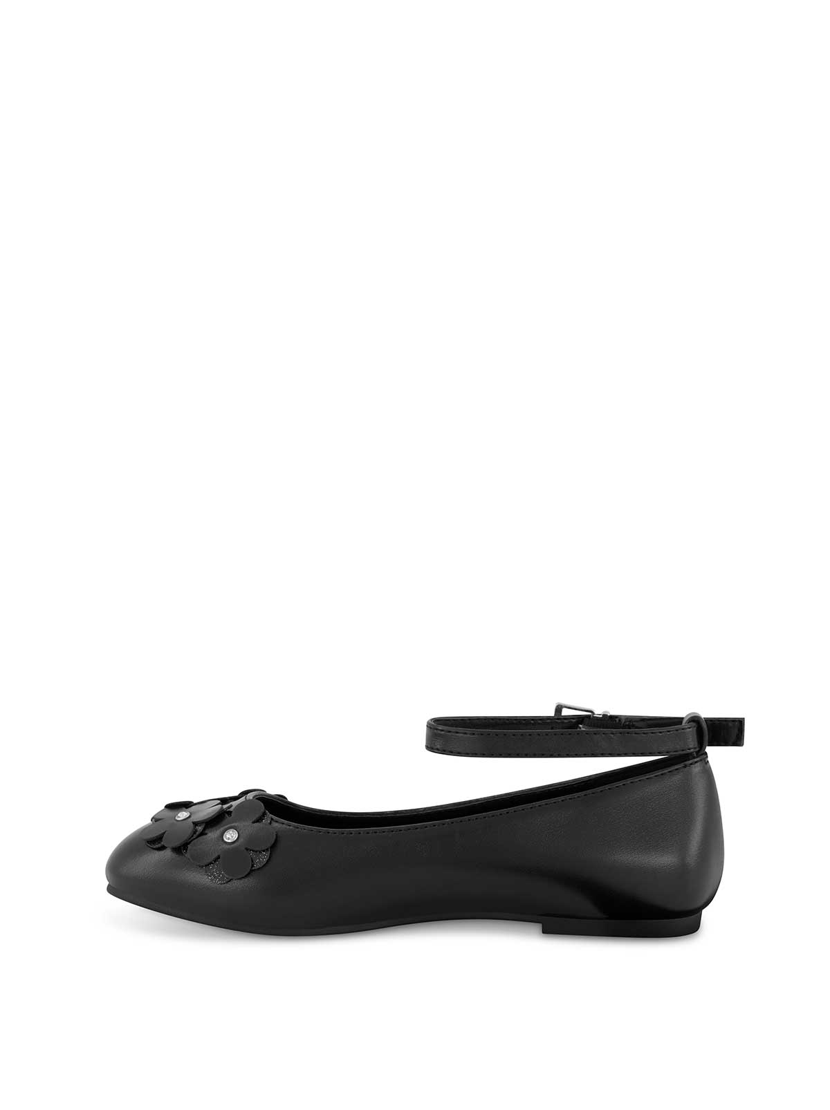 Little Girls' Amy Petal Ballet Flat - Black