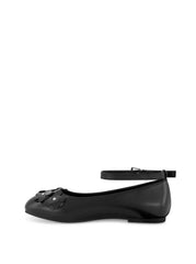 Little Girls' Amy Petal Ballet Flat - Black