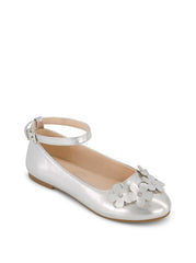 Little Girls' Amy Petal Ballet Flat - Silver