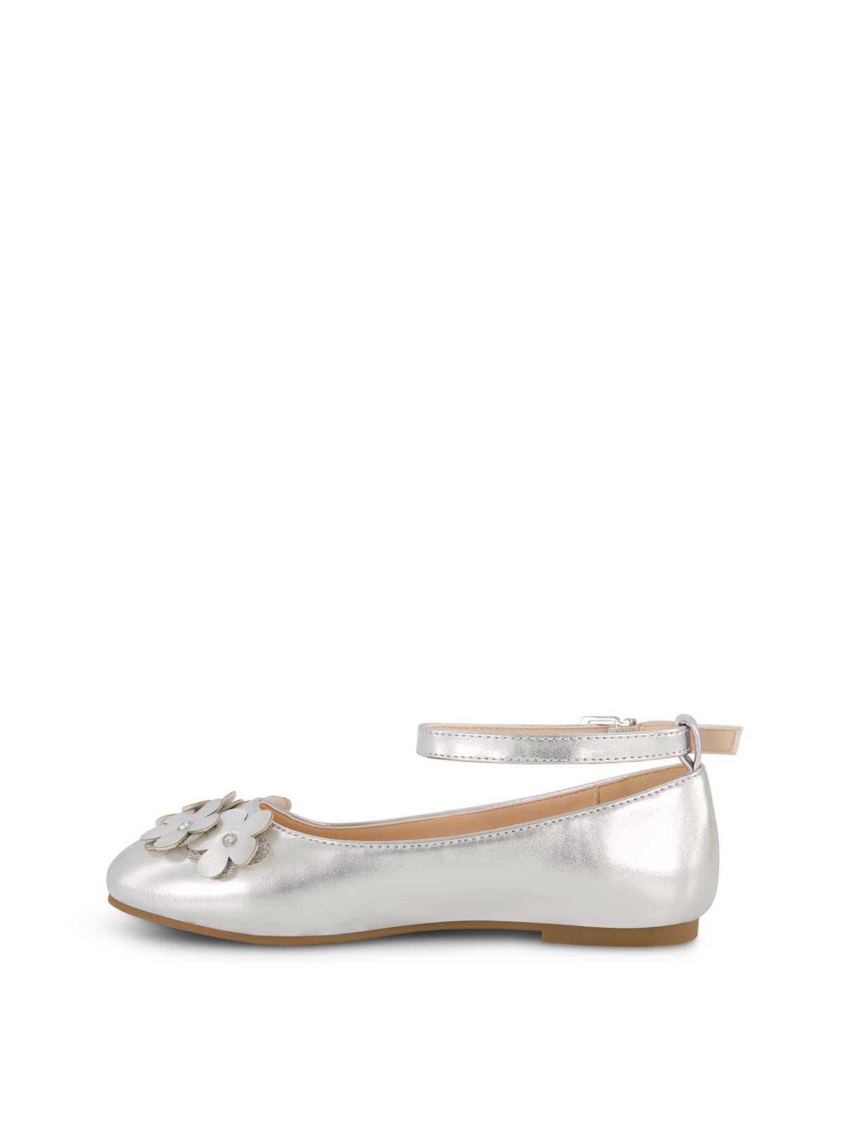 Little Girls' Amy Petal Ballet Flat - Silver