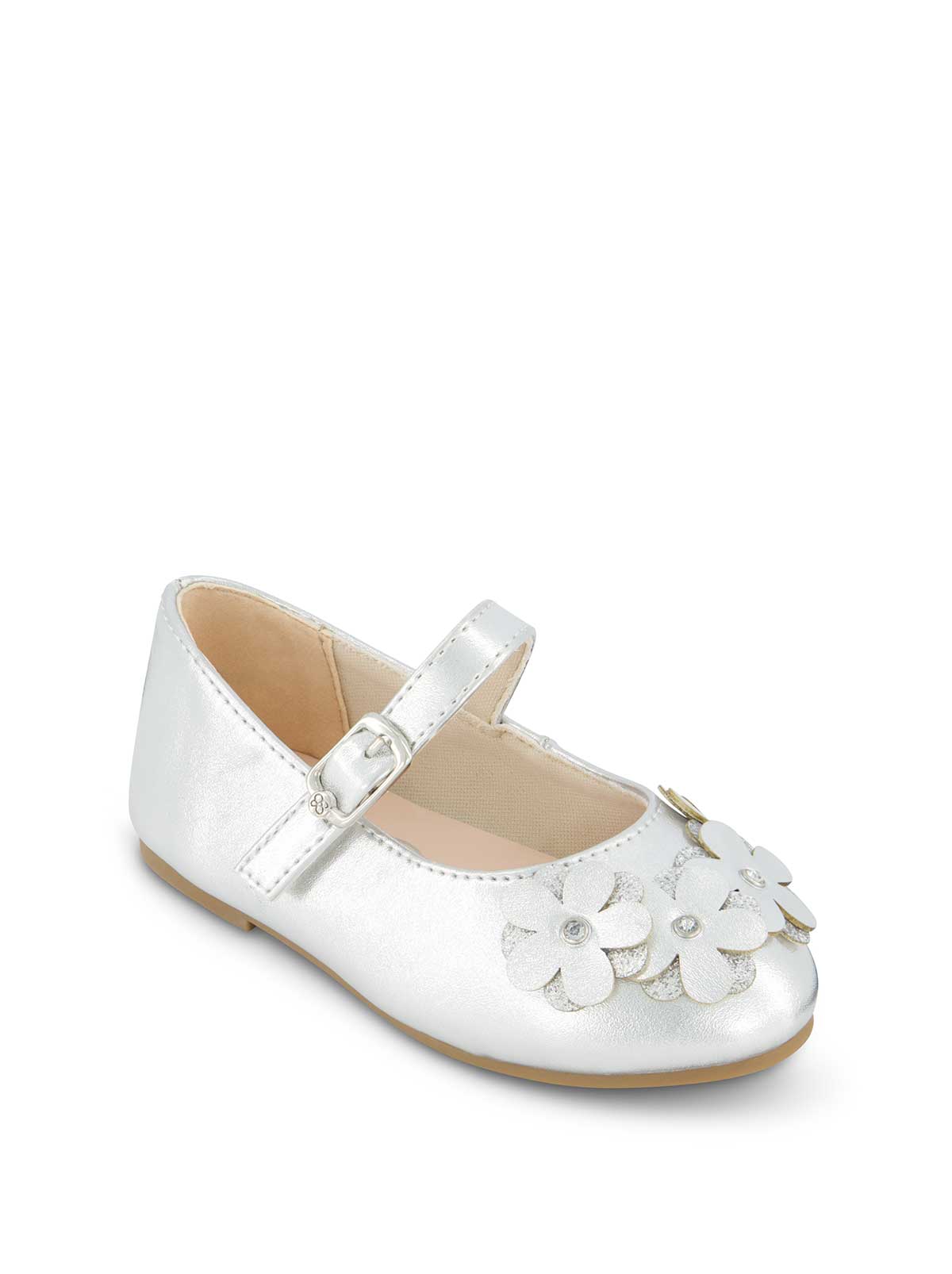 Toddler Amy Petal Ballet Flat - Silver