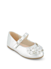 Toddler Amy Petal Ballet Flat - Silver