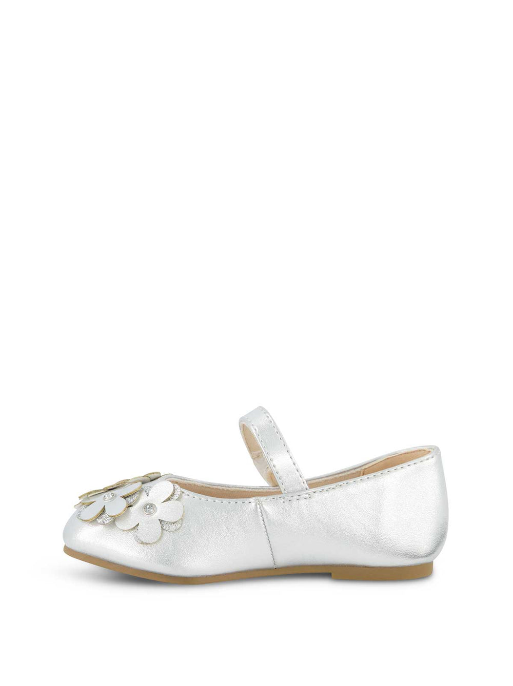 Toddler Amy Petal Ballet Flat - Silver