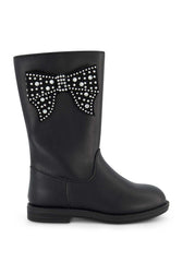 Toddler Evie Ribbon Boot - Black
