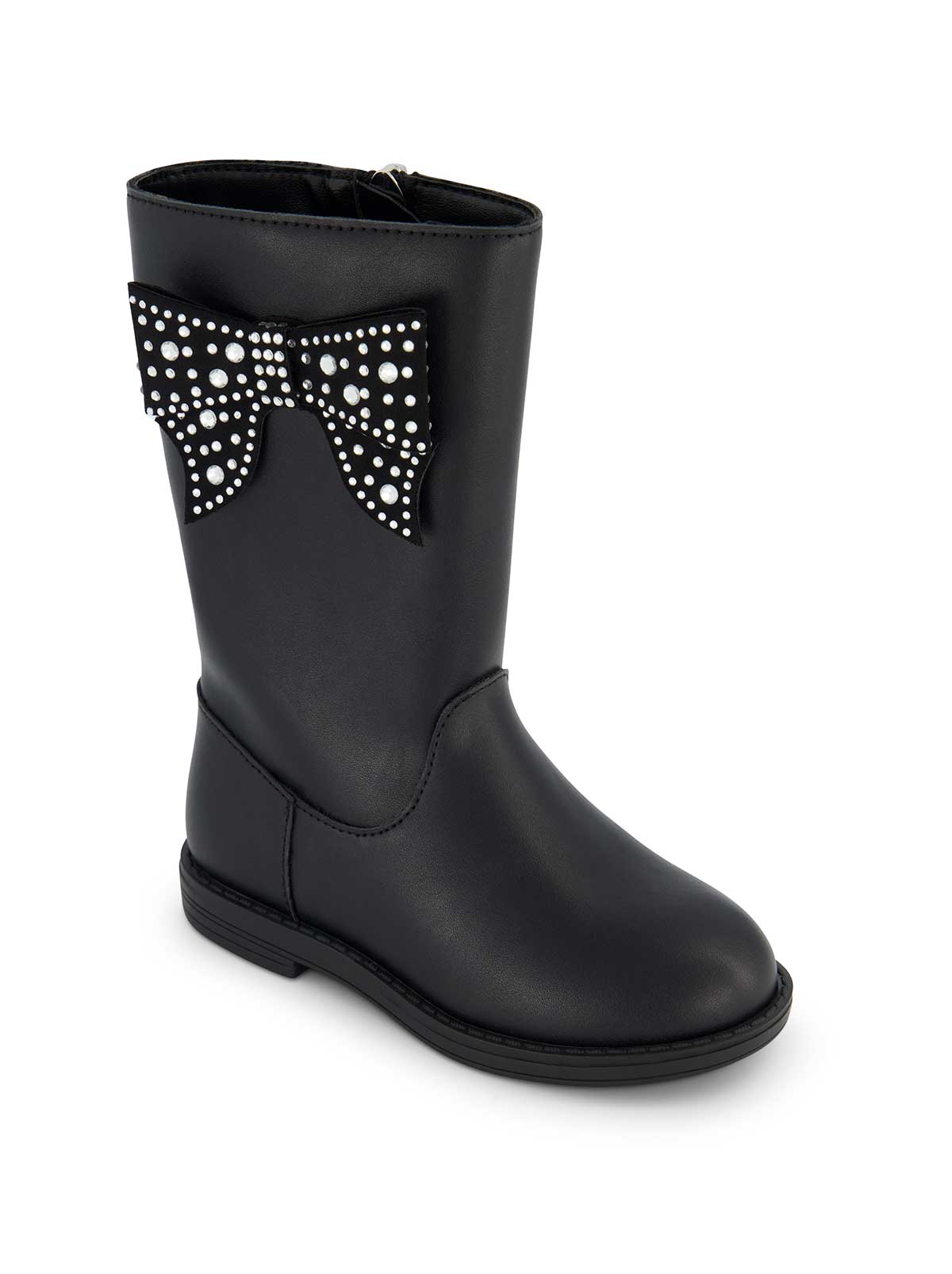 Toddler Evie Ribbon Boot - Black