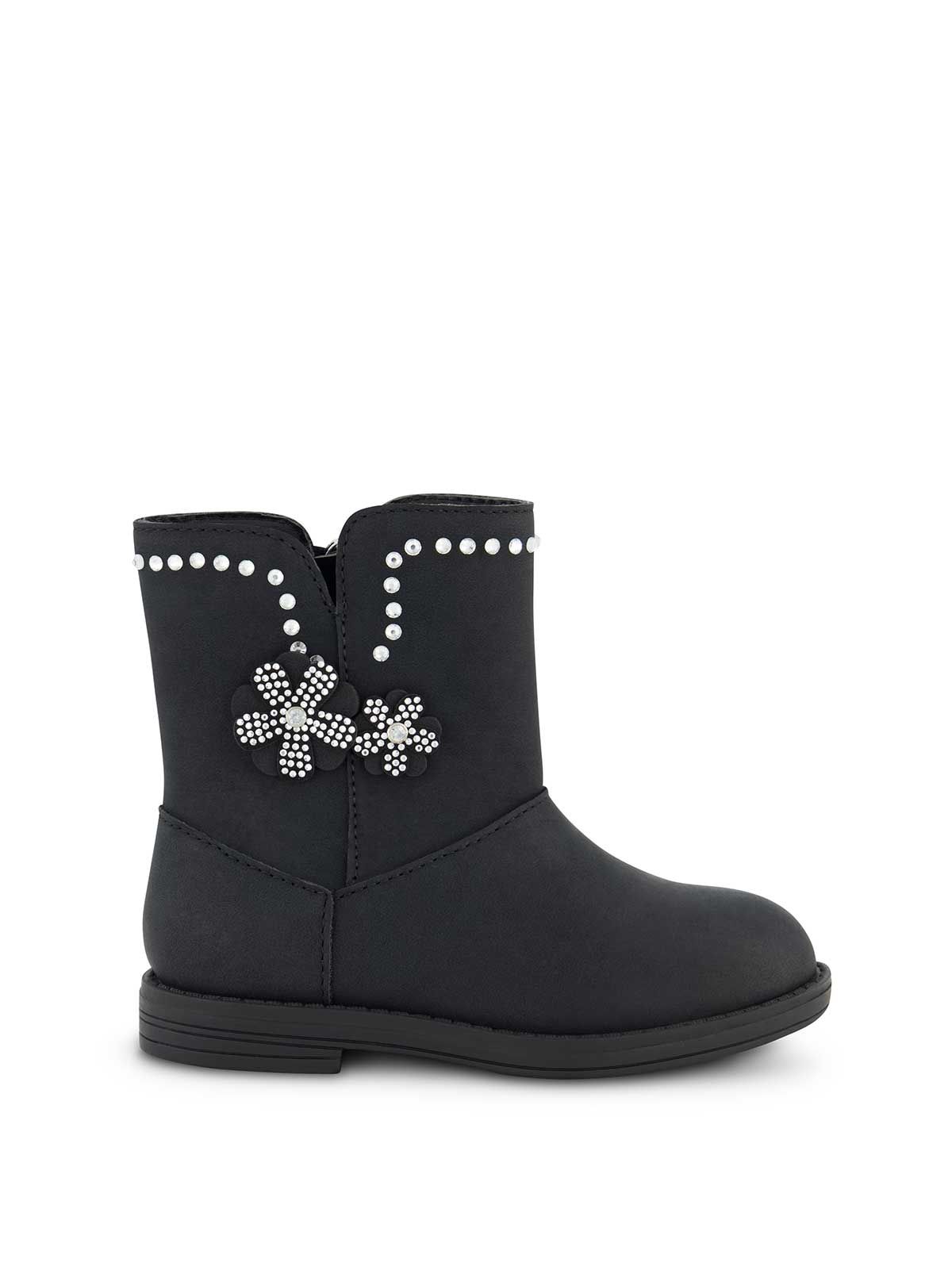 Toddler Evie Flower Boot - Black