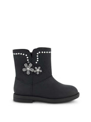 Toddler Evie Flower Boot - Black