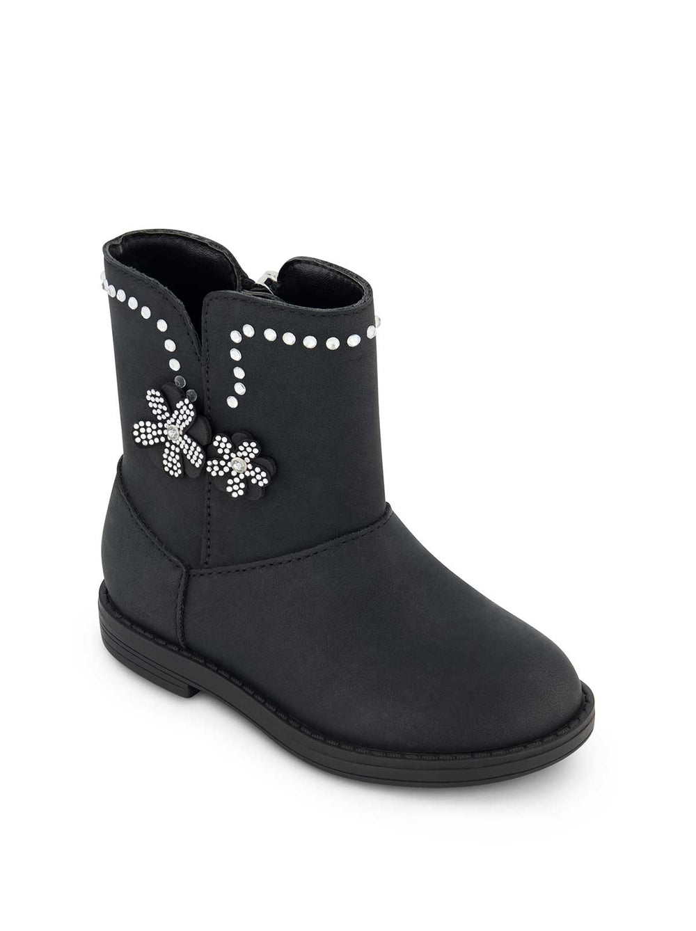 Toddler Evie Flower Boot - Black