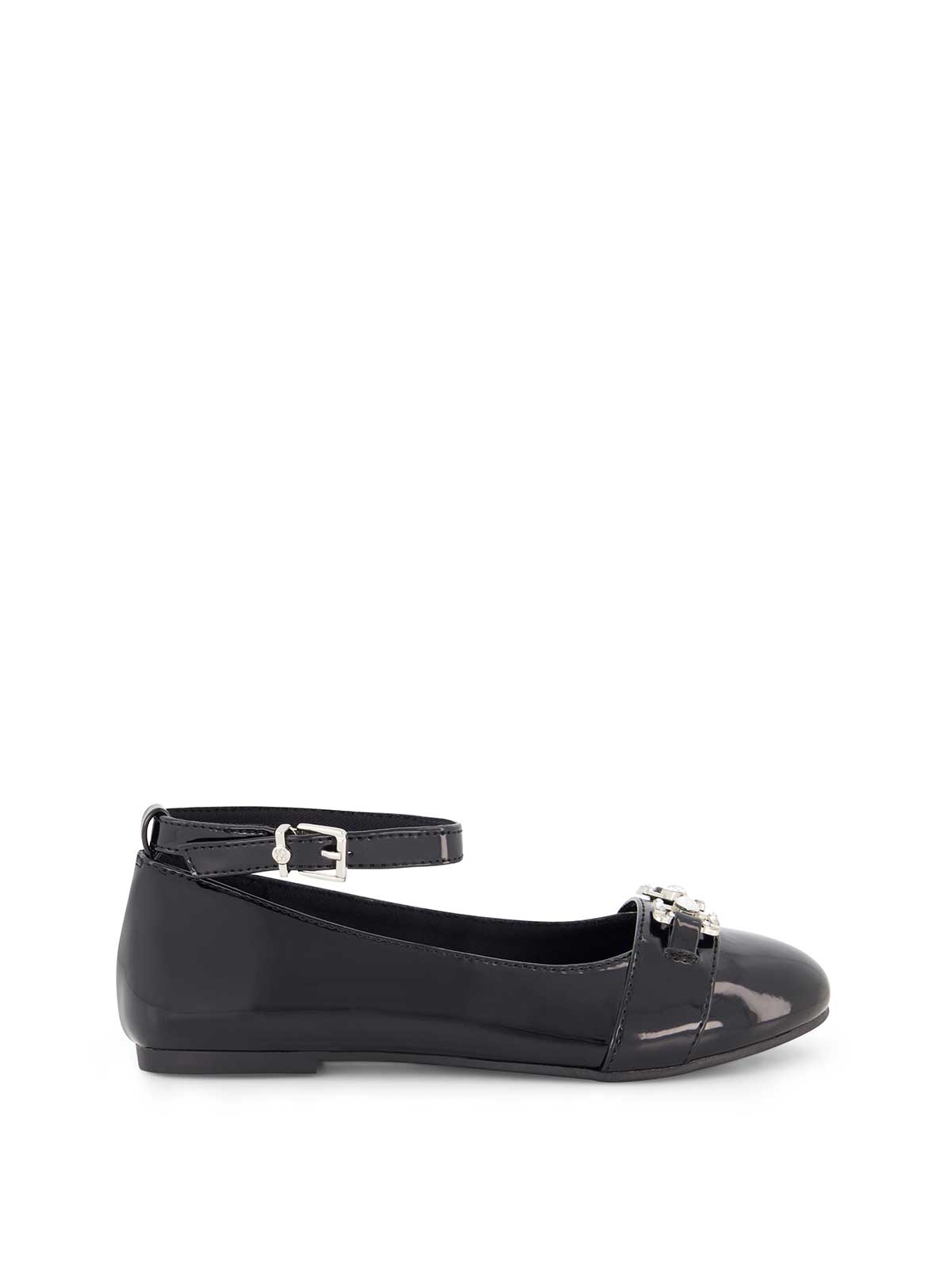 Little Girls' Amy Double Buckle Ballet Shoe - Black