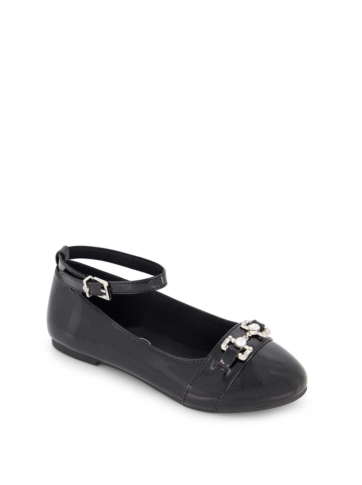 Little Girls' Amy Double Buckle Ballet Shoe - Black