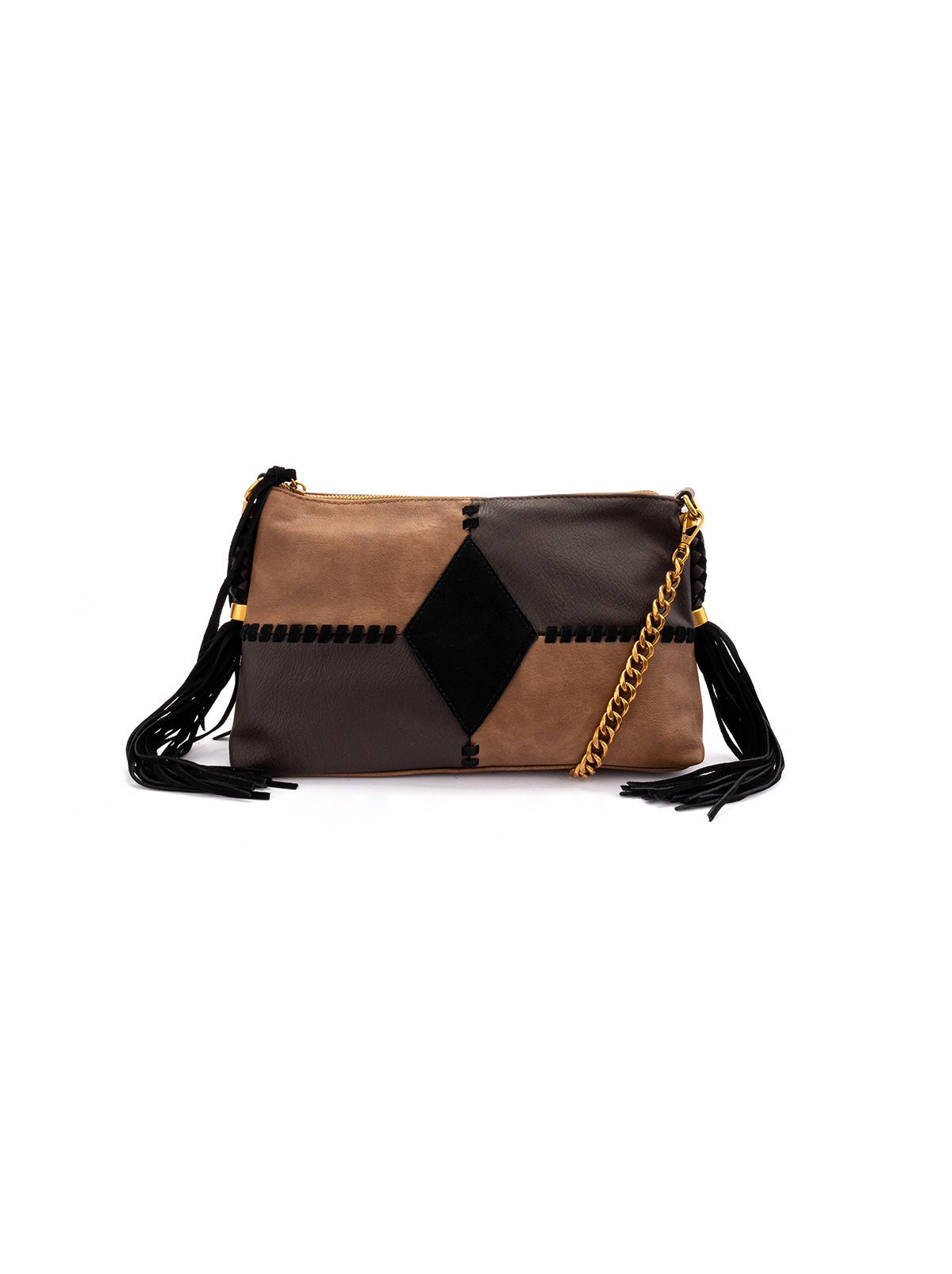 Darlene Crossbody - Almond Brown Multi