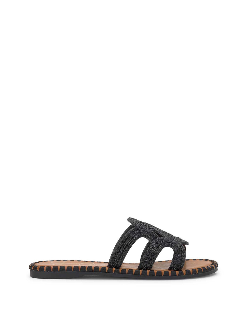 Bria Flat Sandal - Black
