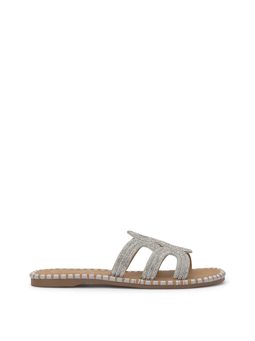 Bria Flat Sandal - Silver