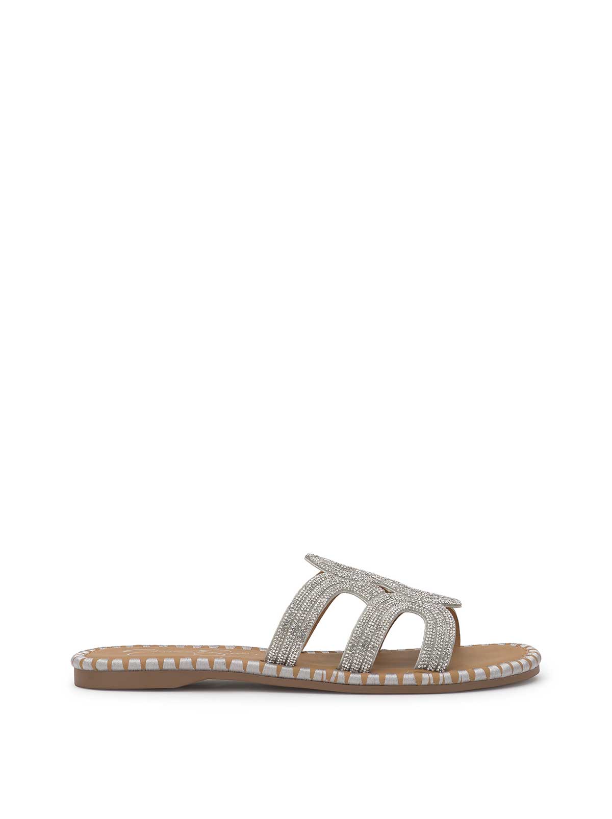 Bria Flat Sandal - Silver