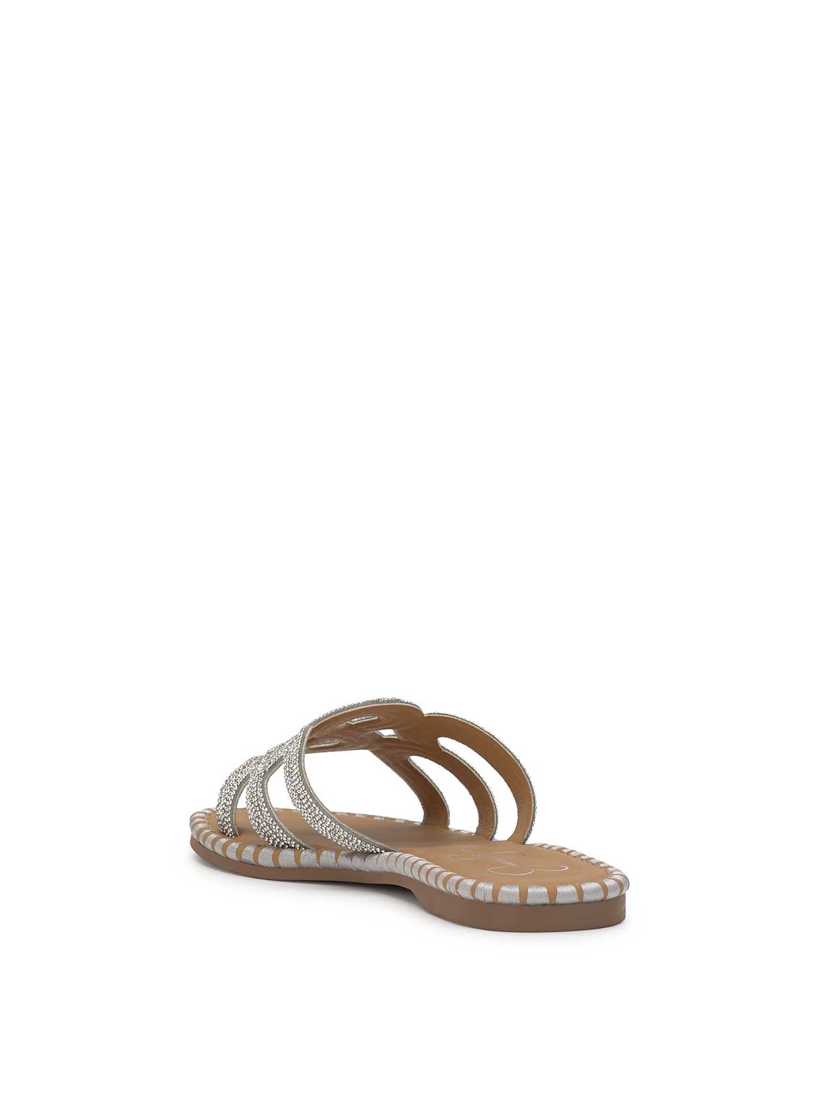 Bria Flat Sandal - Silver