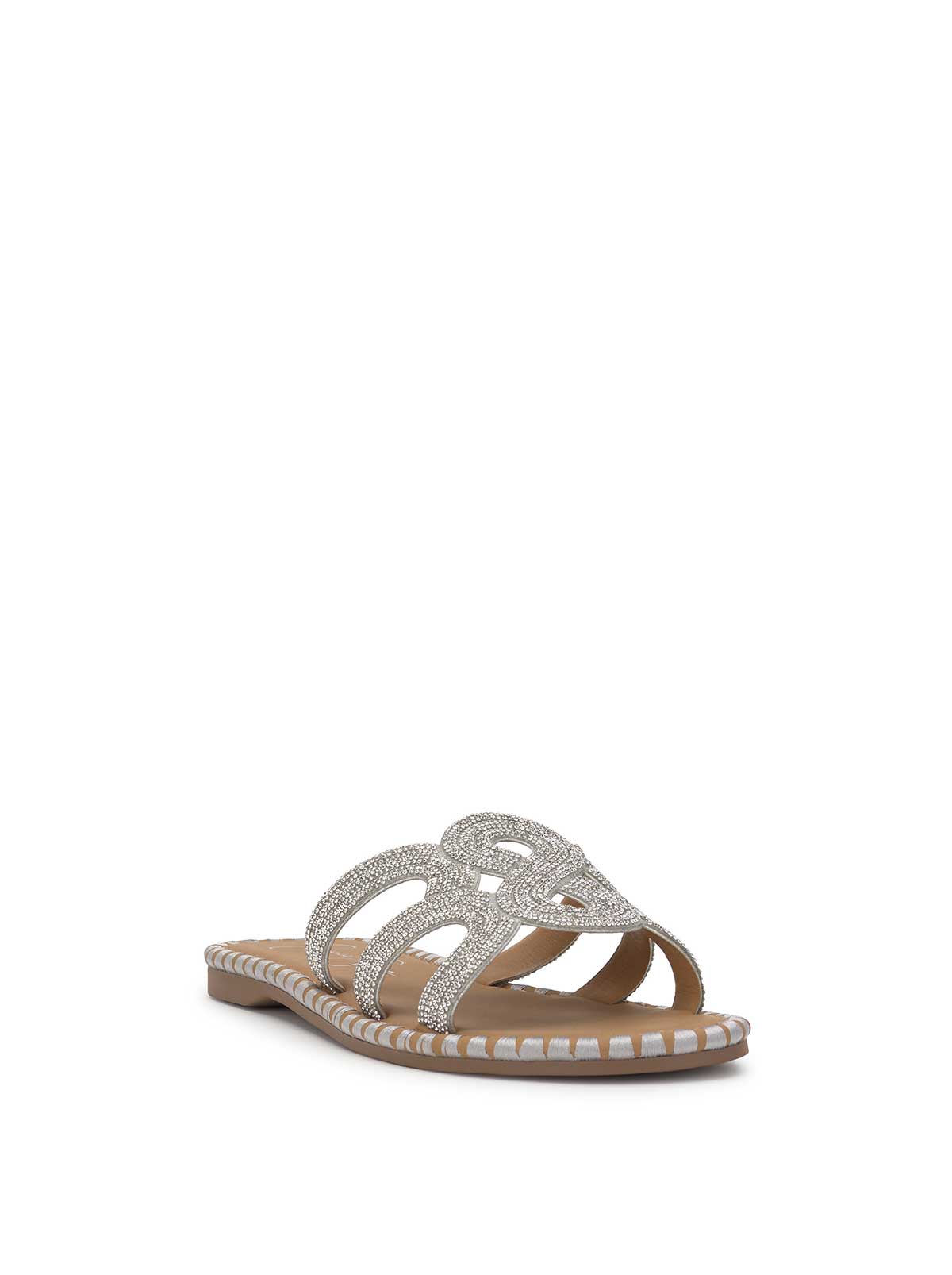 Bria Flat Sandal - Silver