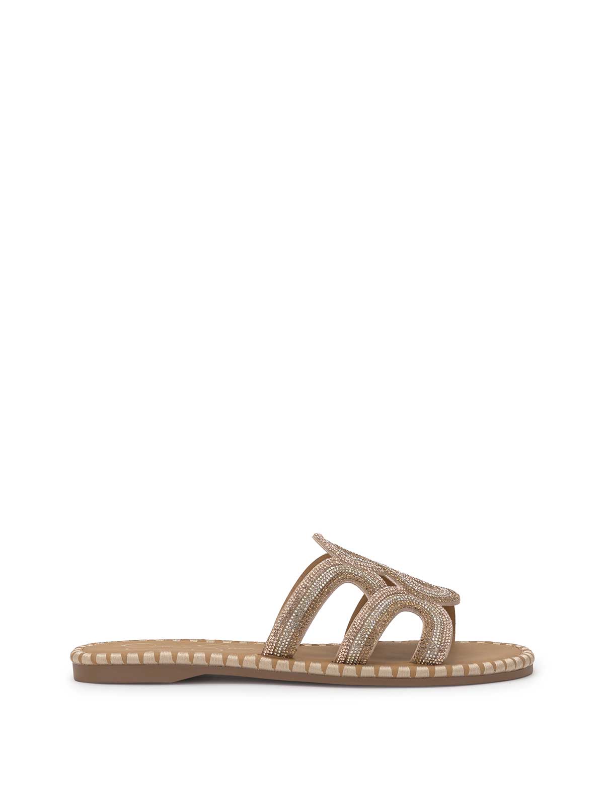 Bria Flat Sandal - Champagne