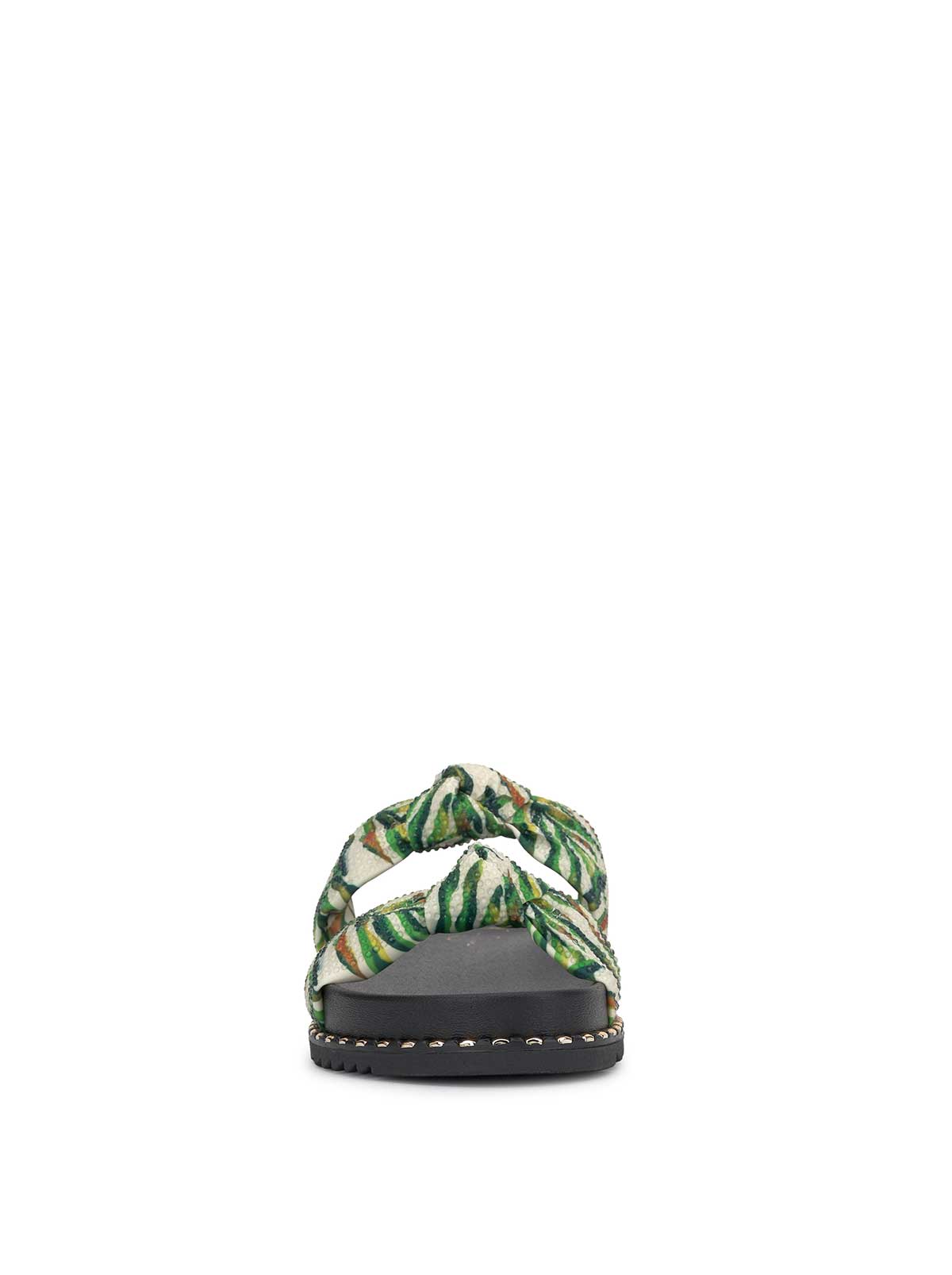 Caralyna Flat Sandal - Green Multi