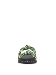Caralyna Flat Sandal - Green Multi