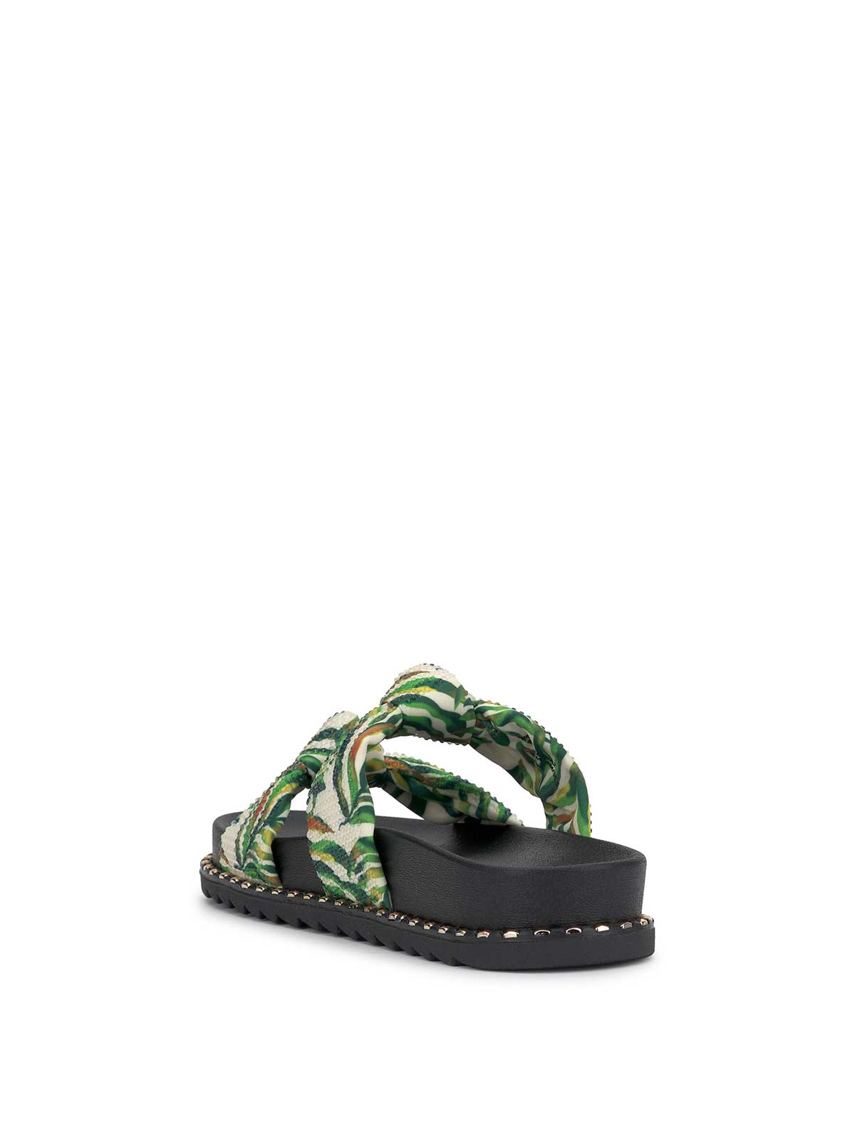 Caralyna Flat Sandal - Green Multi