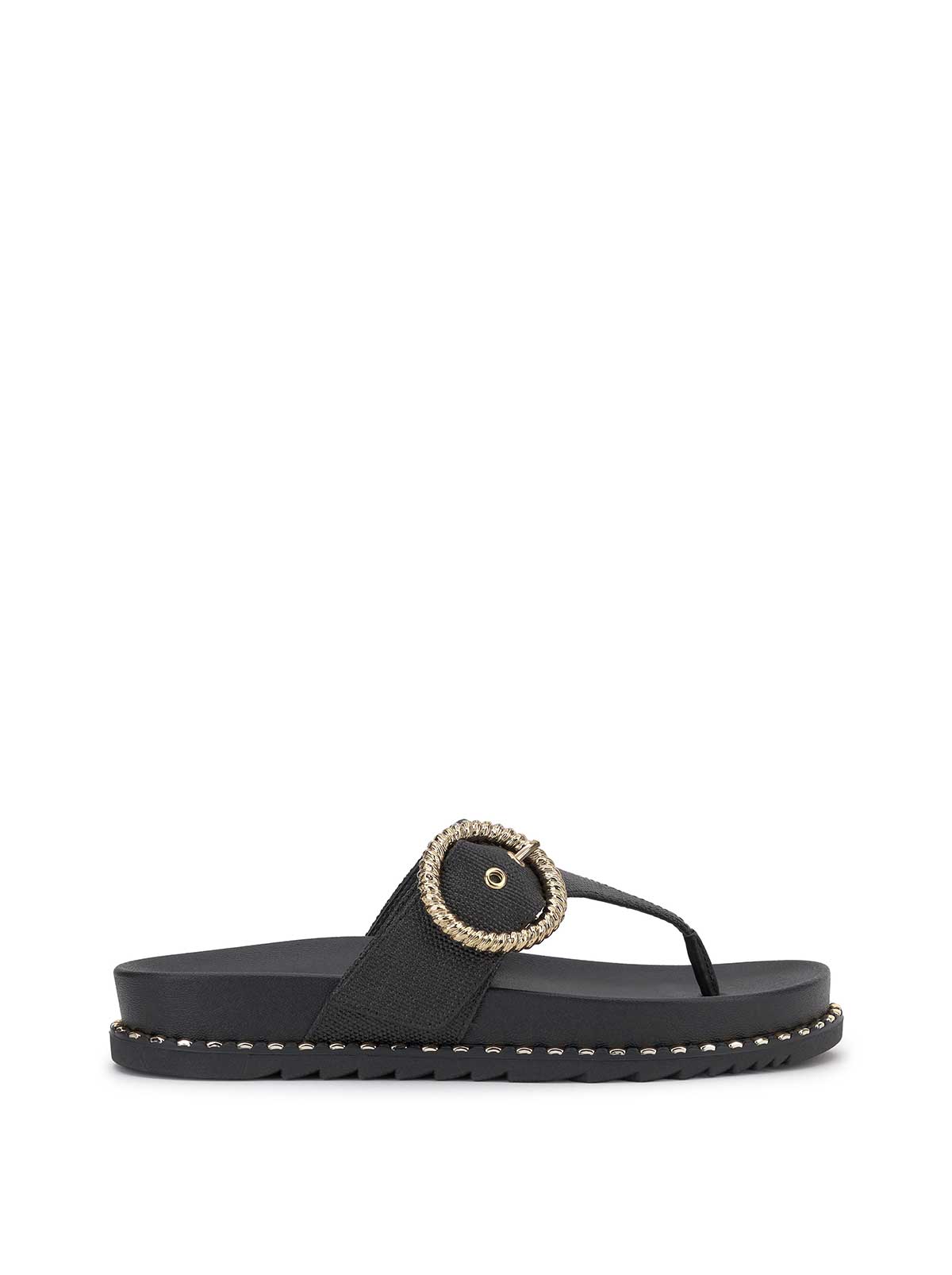 Cymmeri Flat Sandal - Black