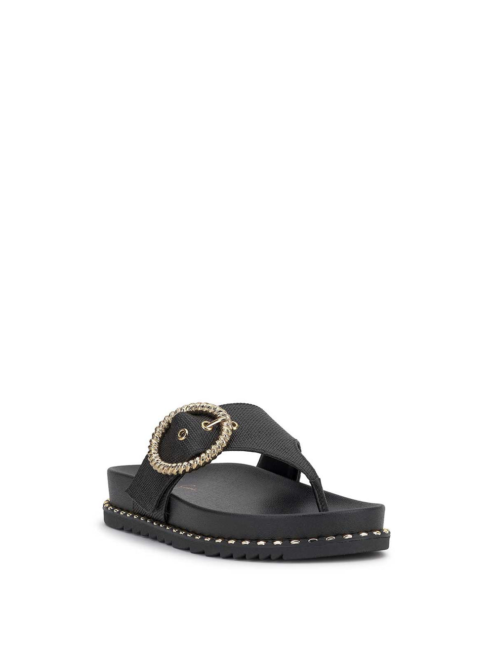 Cymmeri Flat Sandal - Black