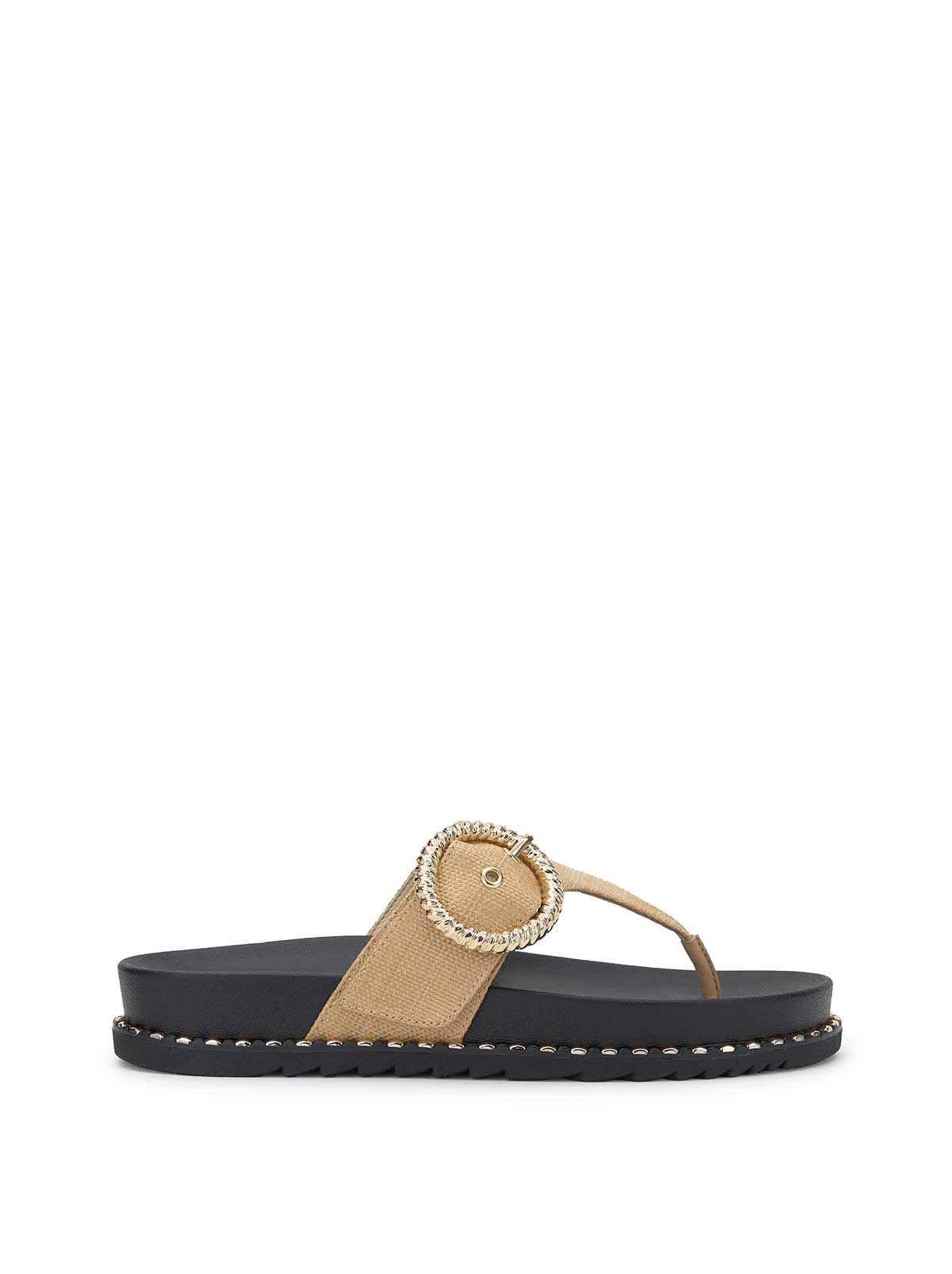 Cymmeri Flat Sandal - Natural Raffia