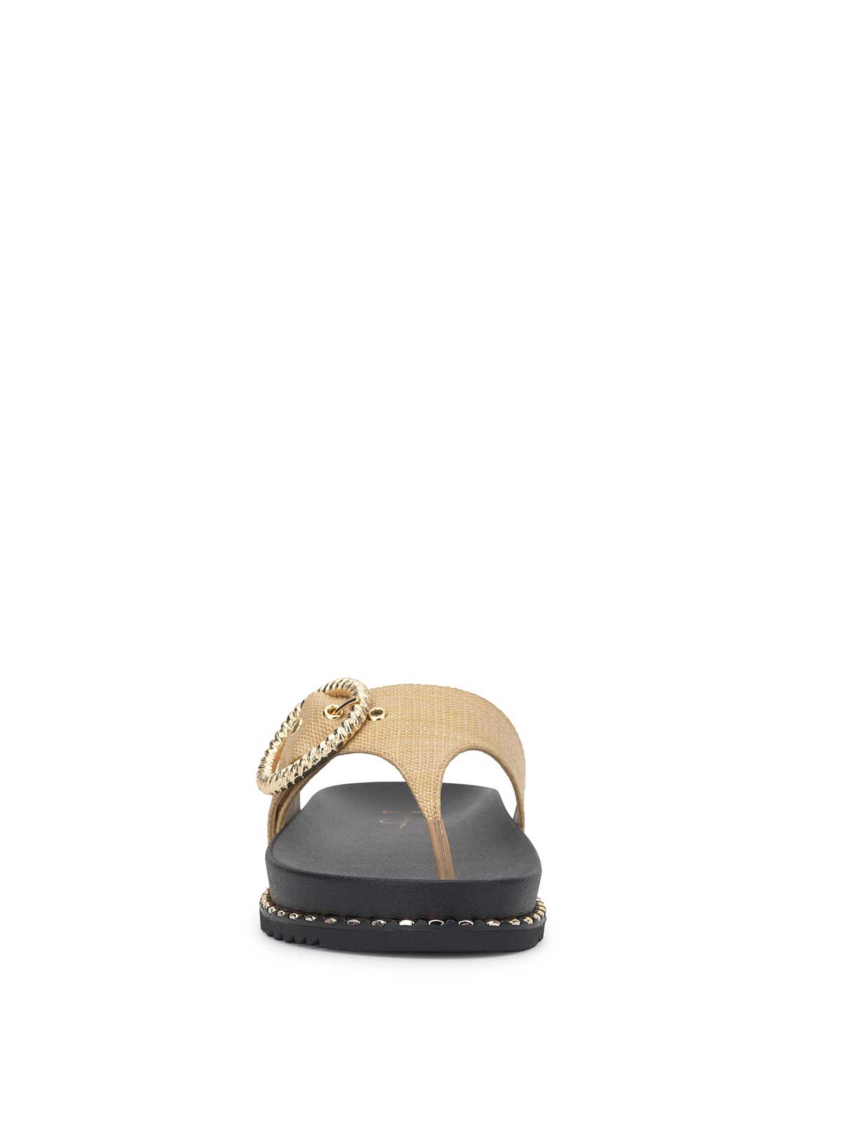 Cymmeri Flat Sandal - Natural Raffia