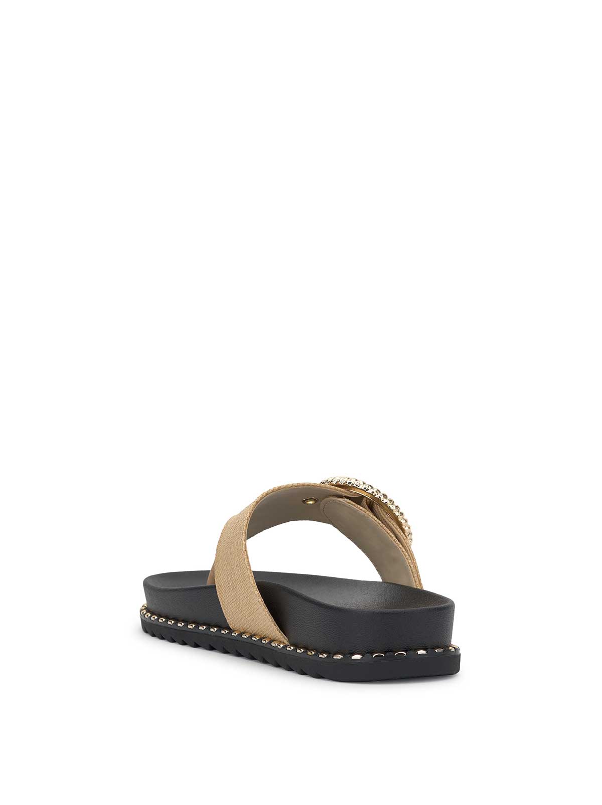 Cymmeri Flat Sandal - Natural Raffia
