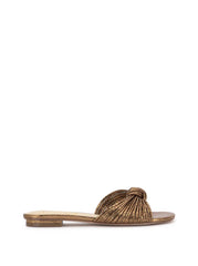 Dydra Knotted Flat Sandal - Bronze