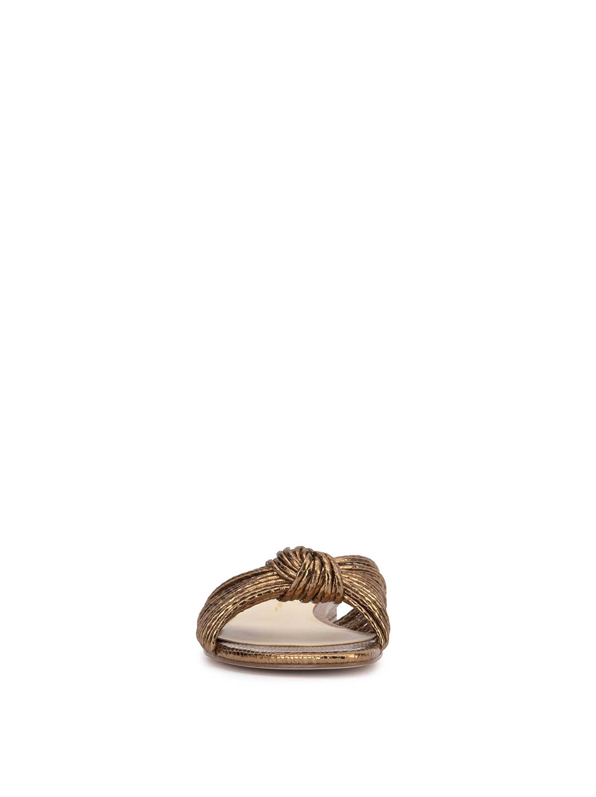 Dydra Knotted Flat Sandal - Bronze