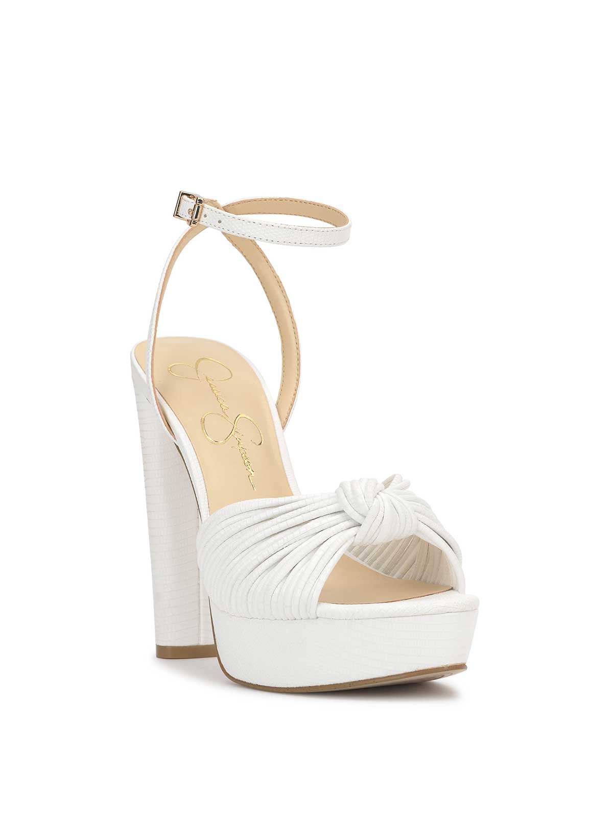Immie Platform Sandal - White