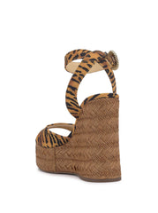 Kamindi Espadrille Wedge - Tiger Print