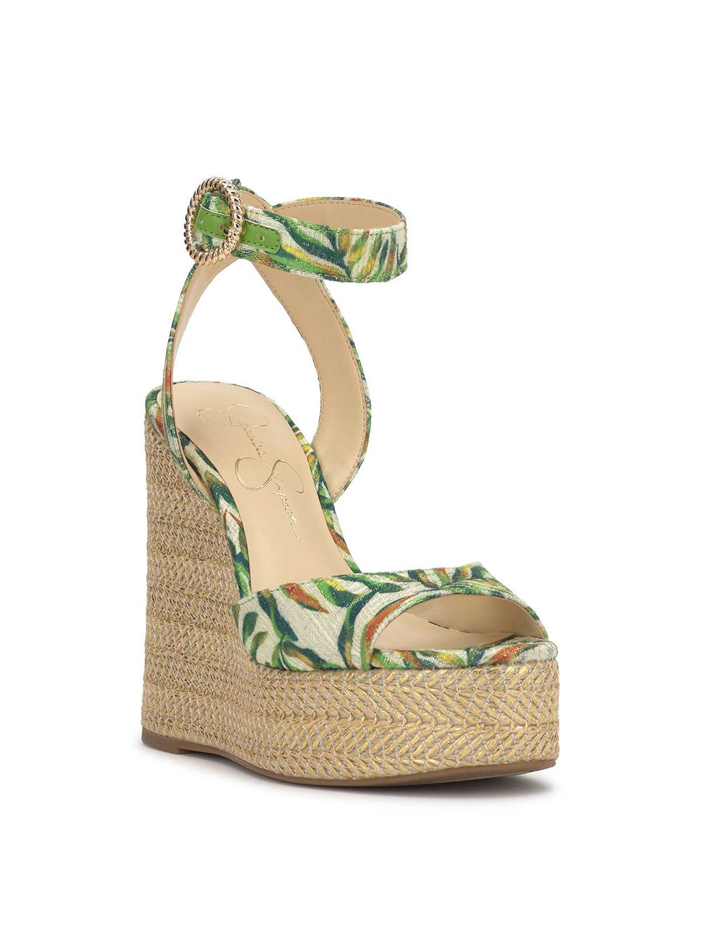 Kamindi Espadrille Wedge - Green Jungle