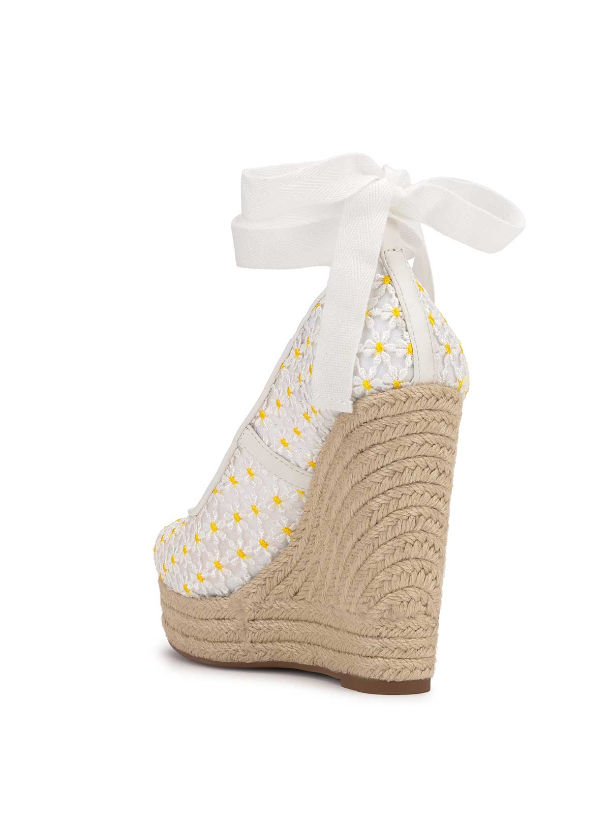 Zexie Platform Wedge - White Floral